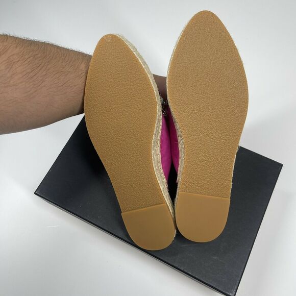 NEW Halogen Blythe Espadrille Mule Women's Size 7M Fuschia Suede Embellished - Picture 4 of 6